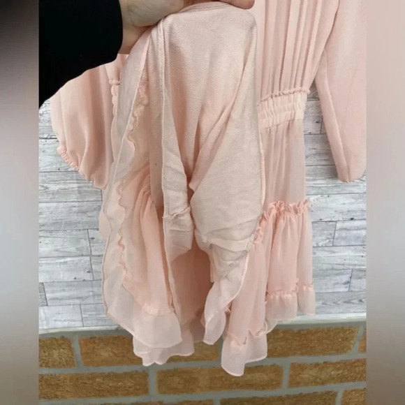 Misa los angeles blush off the shoulder chiffon mini dress medium - Picture 8 of 9